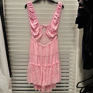 Free People Spring Fling Open Back Romper size Large